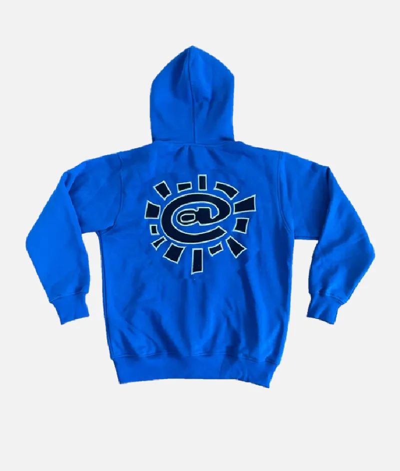 Adwysd Always Up Zip Up Royal Blue Hoodie